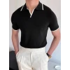 Erkek Kısa Kollu Yakalı Triko Tişört