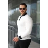 Erkek Kol Ve Yaka Detaylı Uzun Kollu Triko
