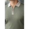 Erkek Kol Ve Yaka Detaylı Uzun Kollu Triko