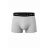 Erkek Likralı Pamuklu Nefes Alan Penye Boxer 3lü Paket - Gri