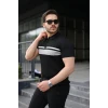 Erkek Örgü Desenli Renkli Kısa Kollu Triko Tişört