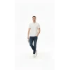 Erkek Pike Kumaş Düğmeli Yaka Regular Fit Günlük Kısa Kol Tişört T-shirt - Beyaz