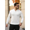 Erkek Pirinç Desenli Uzun Kollu Yakalı Triko