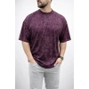 Erkek Premium Tişört Osy Yumuşak Dokulu Yıkamalı Oversize T-shirt - Bordo