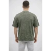 Erkek Premium Tişört Osy Yumuşak Dokulu Yıkamalı Oversize T-shirt - Haki