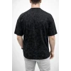 Erkek Premium Tişört Osy Yumuşak Dokulu Yıkamalı Oversize T-shirt - Siyah