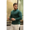 Erkek Saç Örgü Desen Uzun Kollu Triko