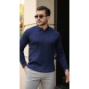 Erkek Saç Örgü Desenli Uzun Kollu Triko