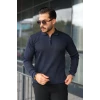 Erkek Selanik Örme Yakalı Uzun Kollu Triko