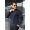 Erkek Selanik Örme Yakalı Uzun Kollu Triko