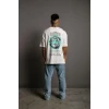 Erkek Sırt Baskılı T-shirt - Beyaz