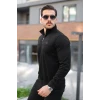 Erkek Süet Yarım Fermuar Dik Yaka Sweat