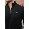 Erkek Süet Yarım Fermuar Dik Yaka Sweat
