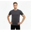 Erkek T-shirt Bisiklet Yaka Slim Fit Dar Kesim Likralı Tişört Günlük Basic Body - Füme
