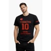 Erkek Türkiye Baskılı Tişört 2026 Dünya Kupası Taraftar Forma T-shirt - Siyah