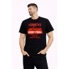 Erkek Türkiye Baskılı Tişört Ay Yıldız 2026 Dünya Kupası Taraftar Forma T-shirt - Siyah