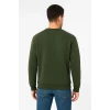 Erkek Üç İplik Düz Bisiklet Yaka Sweatshirt - Haki