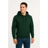 Erkek Üç İplik Kapüşonlu Kanguru Cepli Sweatshirt Hoodie - Haki
