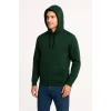 Erkek Üç İplik Kapüşonlu Kanguru Cepli Sweatshirt Hoodie - Haki