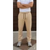Erkek Üç Iplik Kışlık Pamuklu Ovarsize Bağcıklı Düz Paça Cepli Eşofman Altı Spor Rahat Model - Bej