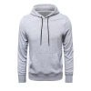 Erkek Uzun Kol Kapşonlu Basic Sweatshirt Hoodie - Gri