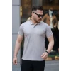 Erkek Yakalı Kagi Kumaş Kısa Kollu T-shirt