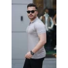 Erkek Yakalı Kagi Kumaş Kısa Kollu T-shirt