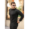 Erkek Yarım Balıkçı Yaka Kabartma Desenli Triko
