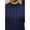 Erkek Yarım Balıkçı Yaka Kabartma Desenli Triko
