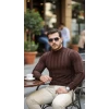 Erkek Yarım Balıkçı Yaka Kabartma Desenli Triko