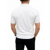 Erkek Yazlık Triko Tişört Kısa Kol Polo Yaka Düğmeli T-shirt - Beyaz