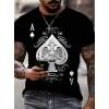 Erkekkısa Kollu Yuvarlak Yaka Desenli Viskon T-shirt