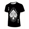 Erkekkısa Kollu Yuvarlak Yaka Desenli Viskon T-shirt