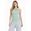 Fitilli Atlet Sıfır Yaka Slim Fit Arka Baskılı Spor Atlet - Mint
