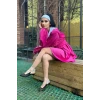 Fuşya Bebe Yakalı Elbise