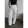 Jakar Saten Pantolon - Beyaz