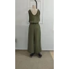 Kadın Askıdan Bağlamalı V Yakalı Belden Süs Bağcıklı Tulum