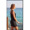 Kadın Askılı Kare Yakalı Belden Bağcıklı Triko Pareo