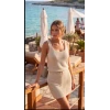 Kadın Askılı Kare Yakalı Belden Bağcıklı Triko Pareo