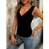 Kadın Askılı Kruvaze Yakalı Yandan Düğmeli Viskon Bluz