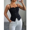 Kadın Askılı Önü Döğmeli Atlas Bluz