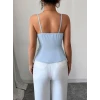Kadın Askılı Önü Döğmeli Atlas Bluz