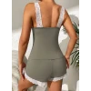 Kadın Askılı V Yakalı Viskon Bluz Ve Short Gecelik Takım