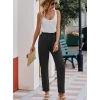 Kadın Beli Lastikli Keten Pantolon