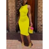 Kadın Bodycon Midi Boy Dalgıç Elbise