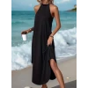 Kadın Daire Yakalı Reglan Kol Viskon Elbise