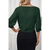 Kadın Fakir Kollu Önden Bağlamalı Kısa Şifon Bolero Ceket
