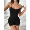 Kadın Ip Askılı Dantelli Dalgıç Tulum Gecelik