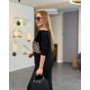 Kadın Kadife Kumaş Leopar Desenli Omuz Detay Uzun Kollu Bluz