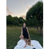 Kadın Keten Kumaş Kolsuz Mini Boy Elbise